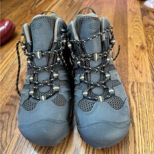 Keen Charcoal Hiking Boots with Gold Highlights